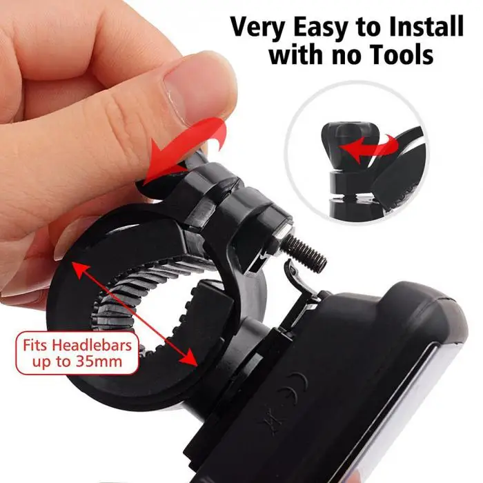 Best LED USB Rechargeable Bike Light Headlight Solar Energy Bicycle Front Light Waterproof with 360 Degree Rotating Mount WHS 7