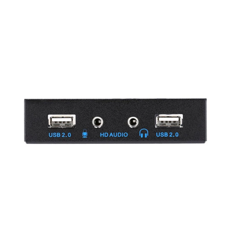 عالية السرعة 9in إلى 2 منافذ USB 2.0 Hub USB2.0 الجبهة لوحة + HD الصوت موصل محرك الأقراص الضوئية ل PC سطح المكتب 3.5 بوصة مرن خليج