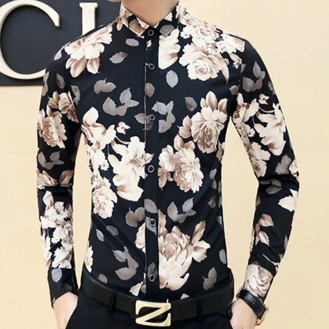 Men's Designer Hawaii Fashion Flower 