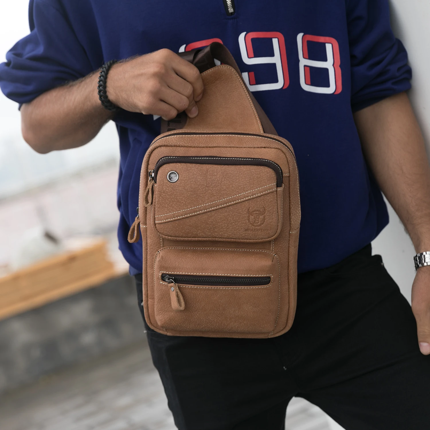BEAU-BULLCAPTAIN мужская повседневная винтажная сумка через плечо из натуральной кожи для 10,5 дюймов Ipad Pro