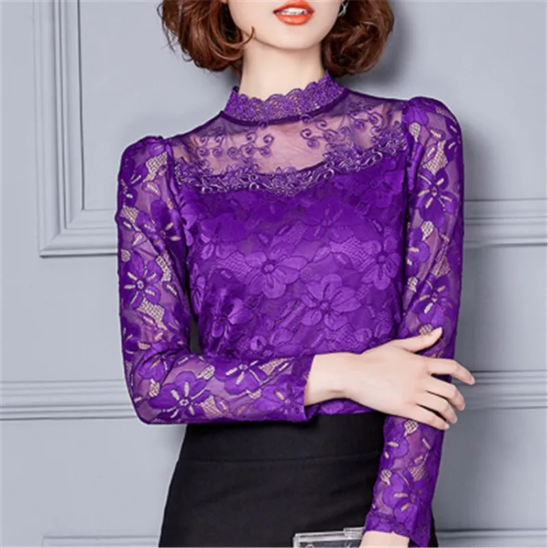 Femininas Blusas 2018 женские блузки весна осень модная сексуальная тонкая рубашка топы