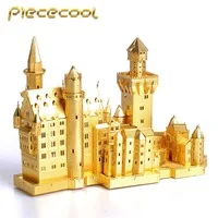 Новое поступление Piececool Золотая 3D металлическая головоломка тенгванг павильон Китай Известные наборы для моделирования DIY Забавные игрушки лазерной резки