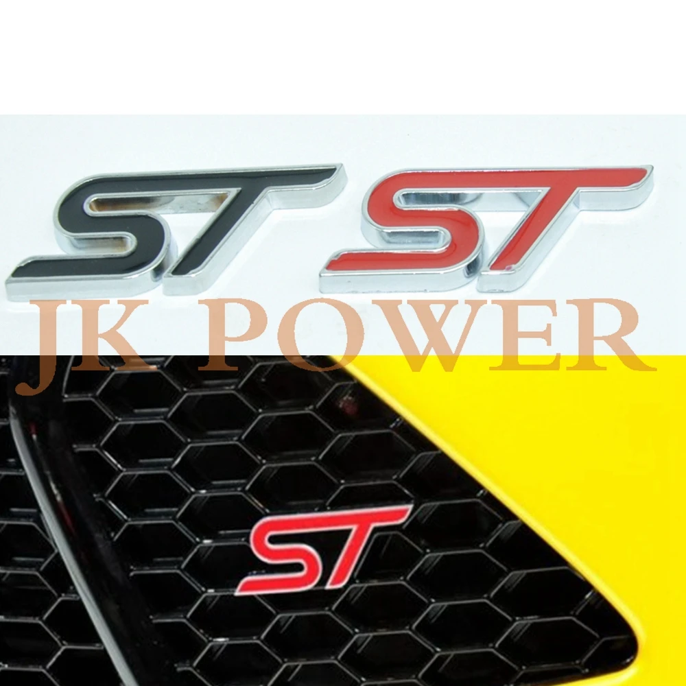 

JK With Retail Package Universal Aluminum Glossy Badge ST Bumper Strip 3D Stickers