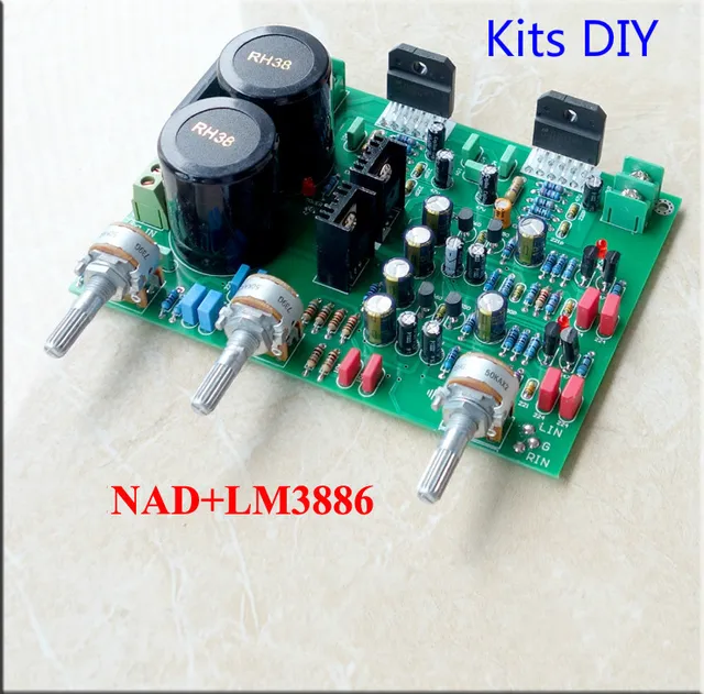 Ghxamp LM3886 Amplifier Audio Board Kits Diy 68W + 68W Refer NAD Tone
