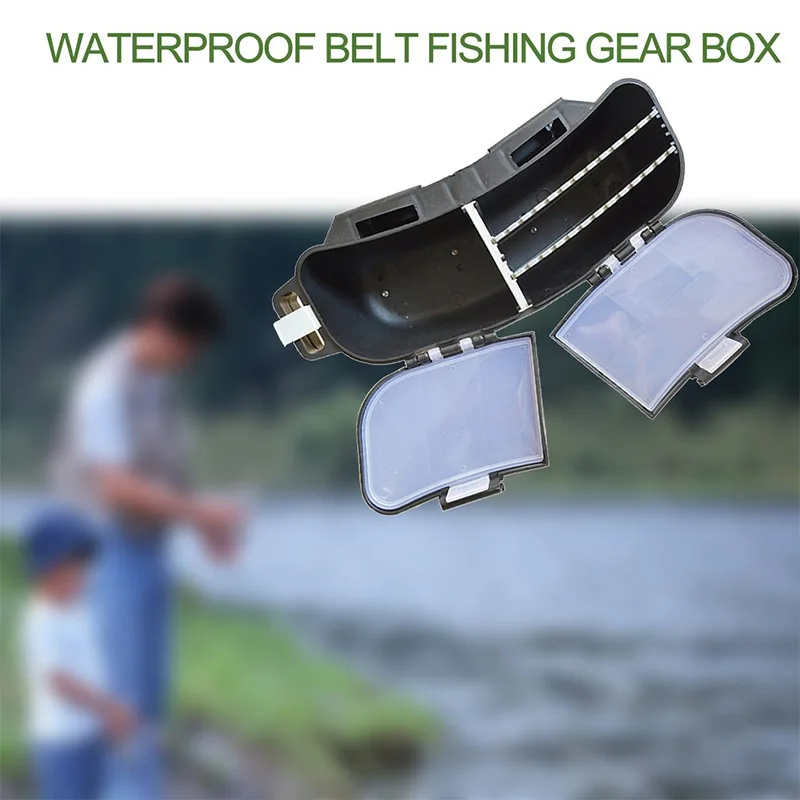 Waterproof Waist Belt Fishing Tackle Box Lure Baits Spoons Hooks Reels