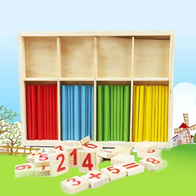 

Montessori Toys Math Educational Wooden Toys Kids Number Counting Sticks Early Learning Toys Brain Exercise Math Toys for Kids