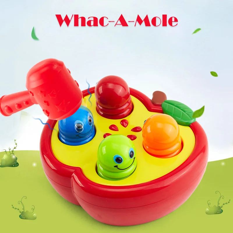 Infact Baby Whack A Mole Toy не требует батареек забавная безделушка красного и желтого