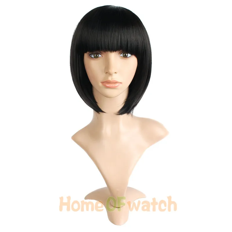 MapofBeauty 12 &quotкороткий прямой парик Боб для черных женщин с челкой синтетические