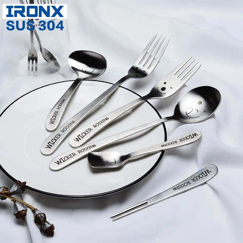 

IRONX Korean Set 304 Stainless Steel Dinner Dessert Tea Coffee Cutlery 1Pcs