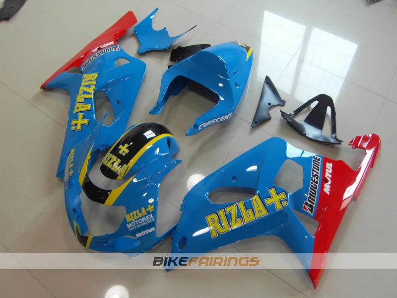 

New Motorcycles Fairings Kits Fit For Suzuki GSXR600 GSXR750 GSXR-600 750 01 02 03 2001 2002 2003 ABS Plastic Black blue RIZLA+