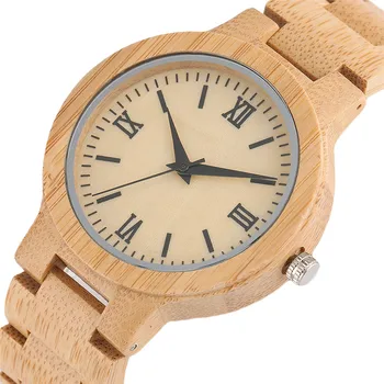 

Wooden Watch Men Quart Watches 100% Nature Bamboo Light Weight Handmade Sport Watches Man Wood Band Male Clock Birthday Gifts