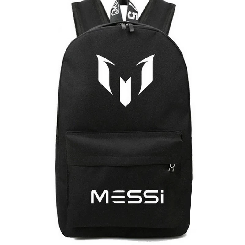 Школьный рюкзак для мальчиков-подростков, рюкзак Месси, мужской черный крутой рюкзак, Большой Вместительный Детский рюкзак, Mochila, новинка - Цвет: black