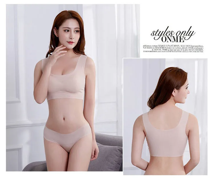 Queenral 2pcslot Seamless Bras For Women Underwear Lingerie Wireless BH Comfortable Soft Bralette Solid Color Brassiere  4
