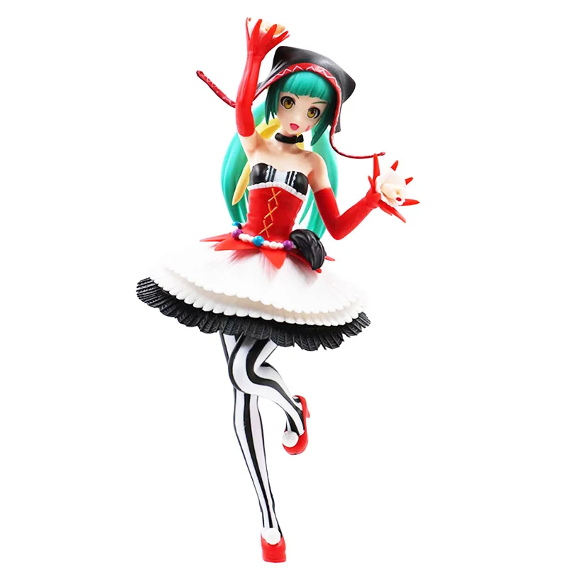 

26cm Anime Hatsune Miku Pierretta Cat Food clown Joker Miku Project DIVA Arcade Future ekomusume Ver. PVC Action Figure EFI3