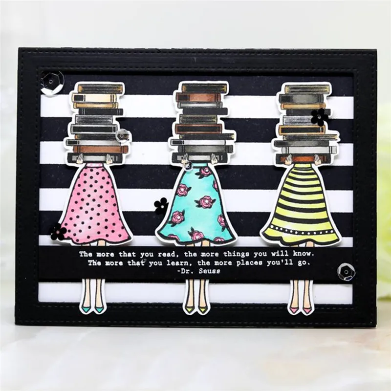 

InLoveArts Girls Dies Metal Cutting Dies Frame for DIY Scrapbooking Card Making Album Embossing Crafts Die Cut New Craft