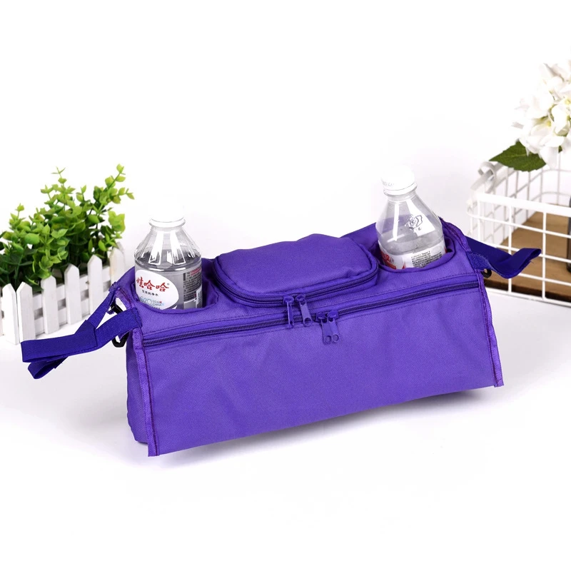 Одноцветная сумка для детской коляски, сумки для подгузников для младенцев, переносная сумка-Органайзер для хранения бутылочек - Цвет: E213840