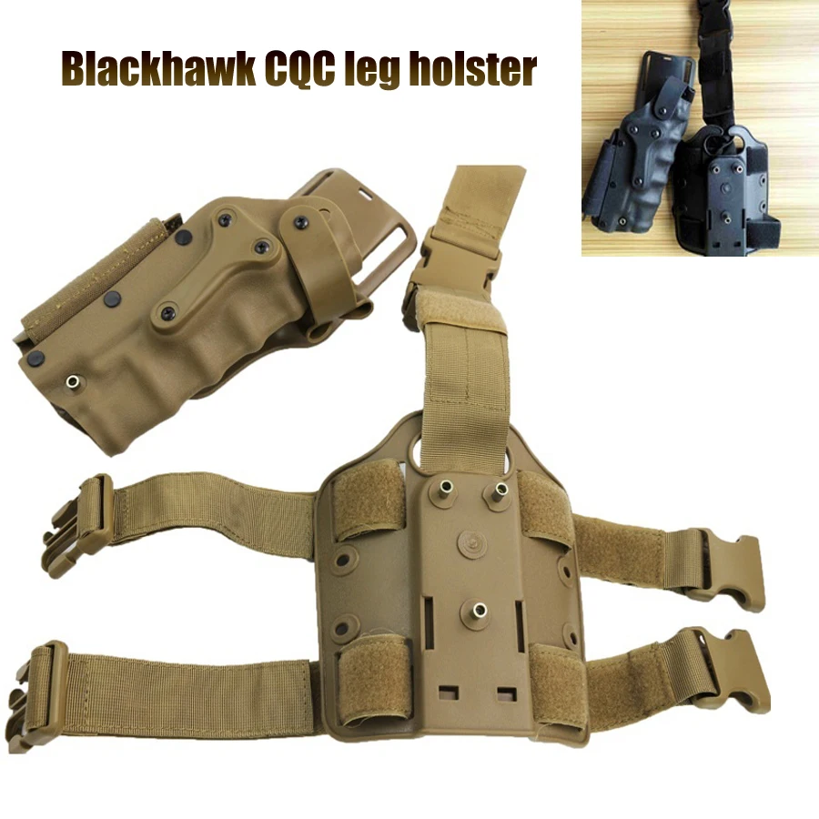

Safariland Military Tactical Holster Set Black Leg Belt Gun Universal Holster for GL17 1911 Beretta M9 adjustable for leg & belt