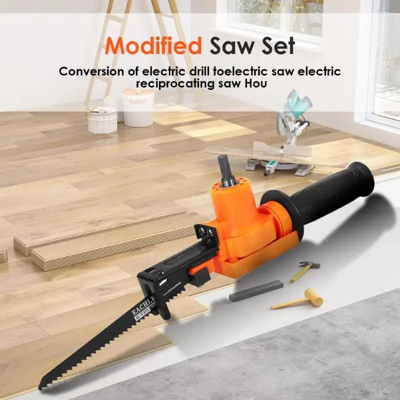 

Household Portable Reciprocating Saw Metal Cutting Wood Cutting Tool Electric Drill Attachment Power Tool Accessories