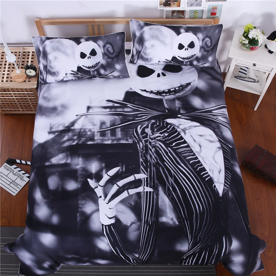 

Illucity nightmare cartoon duvet/doona cover set king queen double full twin size bed linen set