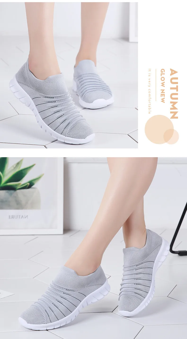 Sneakers Women Flats Shoes Summer Breathable Flying Weaving Casual Shoes Woman Slip-on creepers moccasins Ladies Shoes (12)