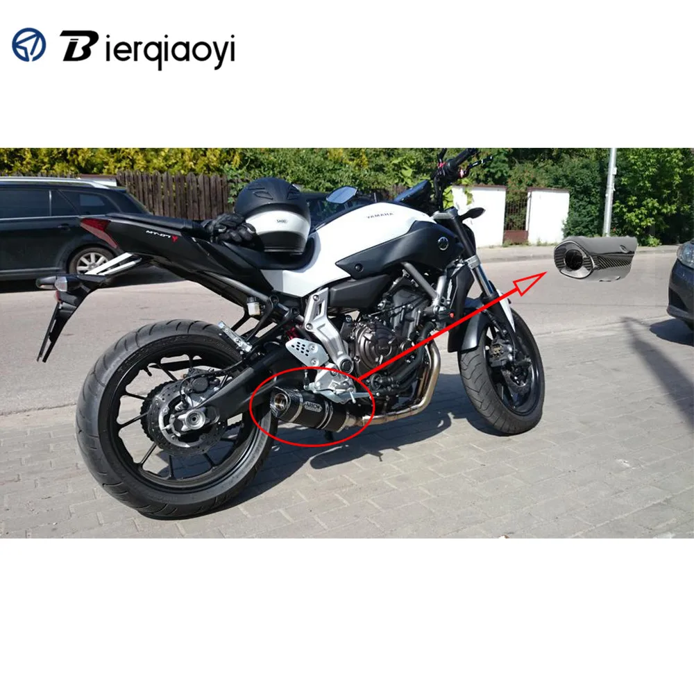 Мотоцикл для Yamaha MT07 FZ07 FZ 07 MT 07 углеродного волокна глушитель крышка выхлопной трубы тепловой щит