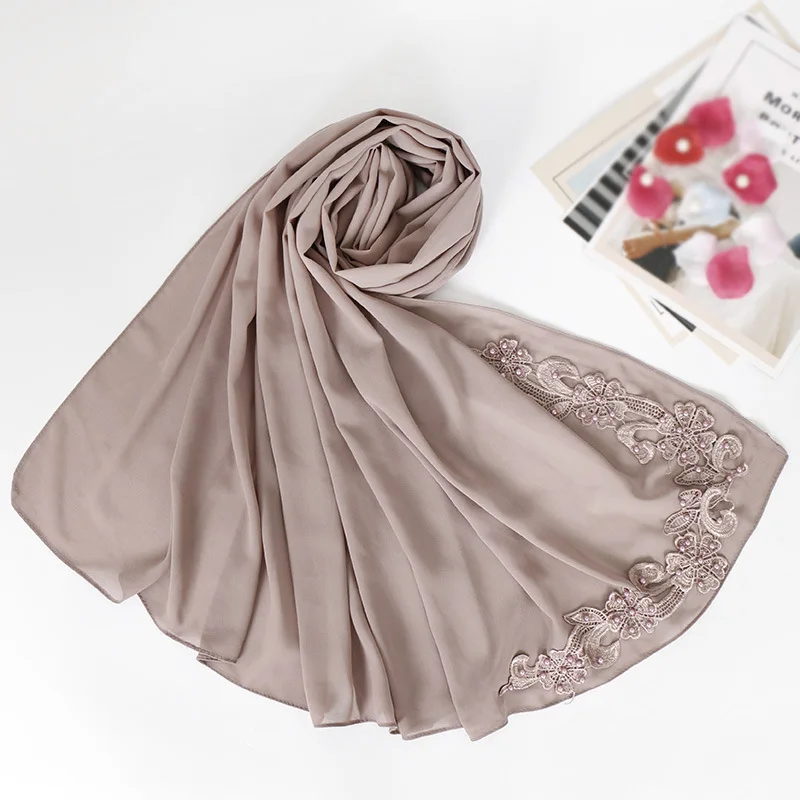 NEW women bubble chiffon solid color muslim head scarf shawls and wraps pashmina bandana female foulard soft hijab stores