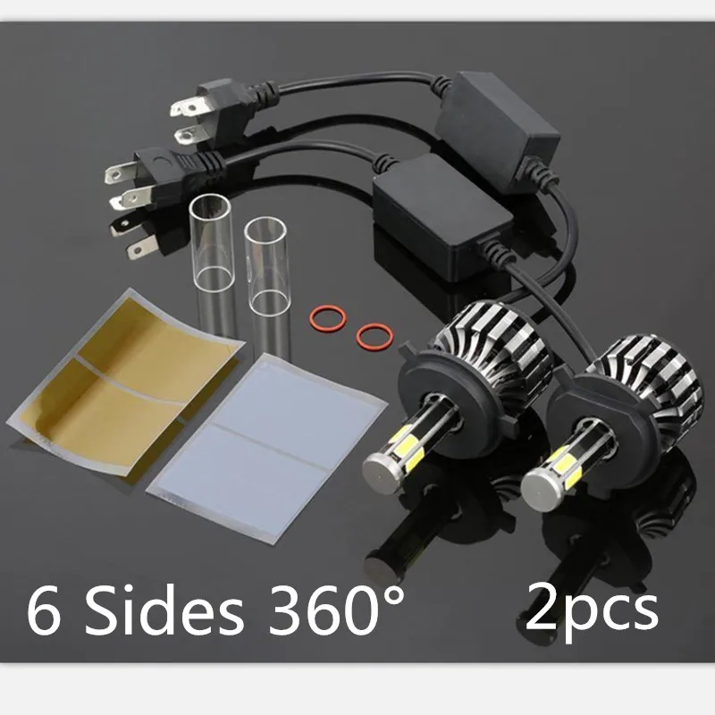 2x6 сторон 6000LM H8 H11 Противотуманные фары без ошибок h7 led canbus H4 Светодиодная лампа HB3