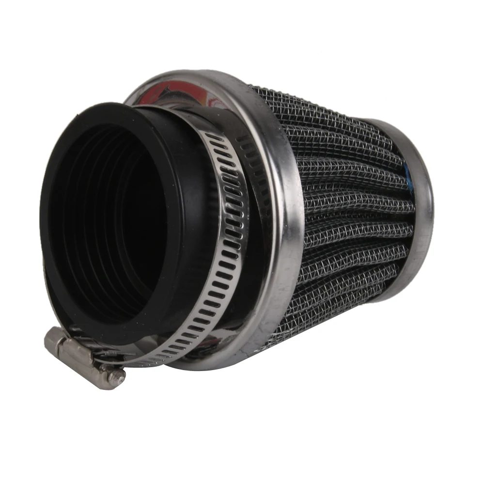 48mm Motorcycle Air Filter Universal Air Intake Cone Fuel Filter Cleaner High Flow Cold Air Intake Filter for Motorcycle Scooter
