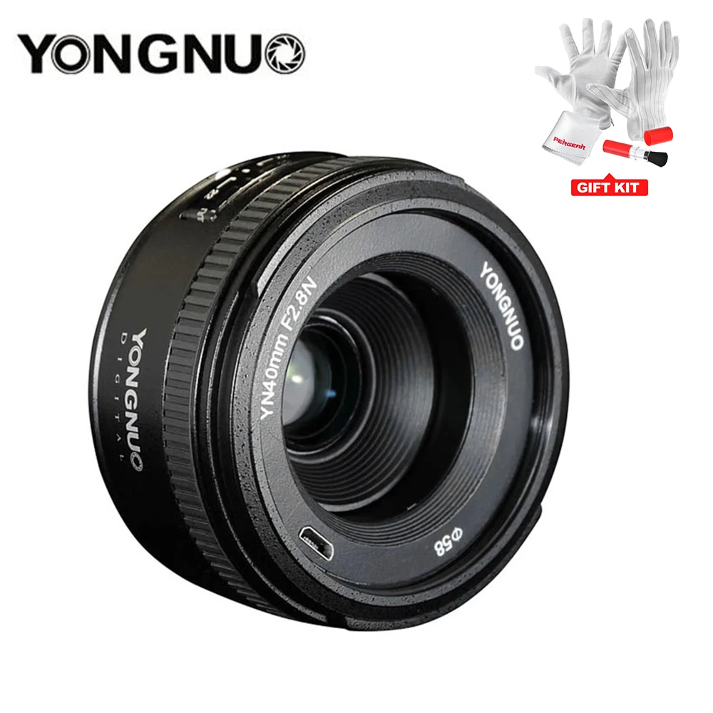 YONGNUO 40 мм F2.8 объектив легкий Стандартный Prime AF/MF авто ручной фокус Lente yn40мм для Nikon