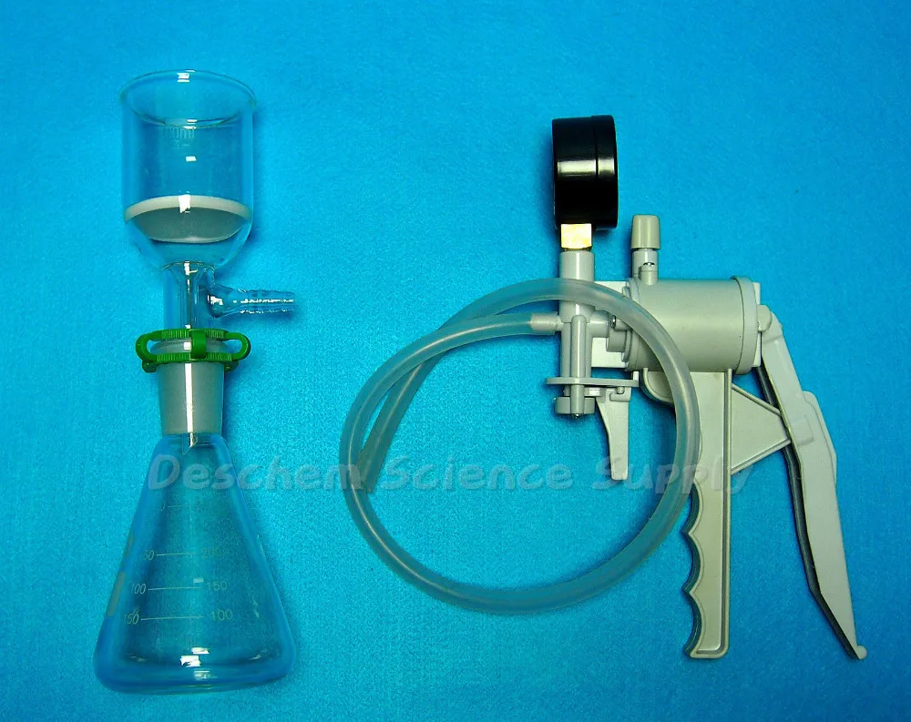 250 мл, 24/40, стеклянный комплект для фильтрации, колба Erlenmeyer& 100 мл фильтр воронка& Ручка вакуумный насос