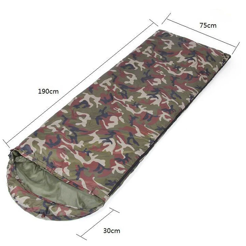 Cotton Camping sleeping bag 15~5degree envelope style army or Military or camouflage sleeping bags