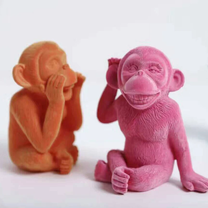 3 pcs home decoration desk sculpture resin monkey figurine animal money