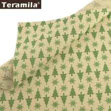 Teramila Рождественские елки, ручная роспись, хлопок, лен, ткань, холст, диван, занавес, одеяла, Лоскутная скатерть, подушка Telas Por Metro