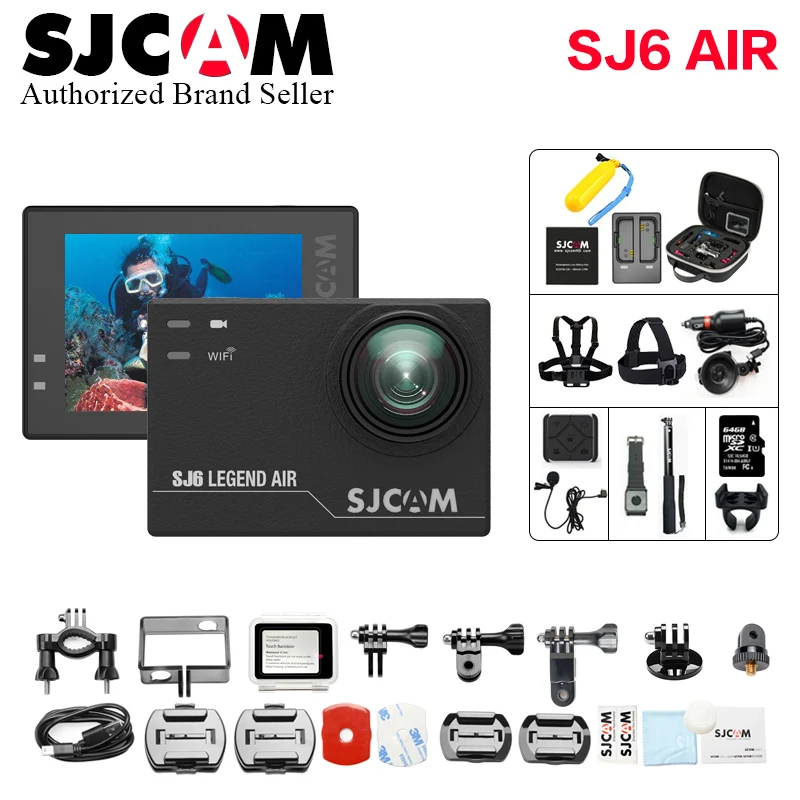 100 Original SJCAM SJ6 Legend Air Gyro 4K Wifi font b Action b font Helmet Sports