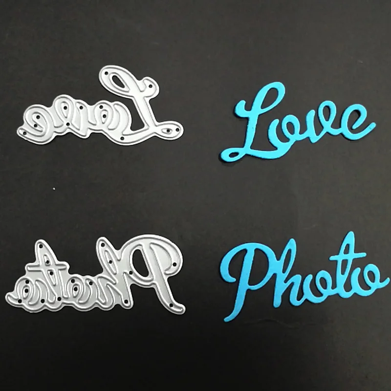

Love Metal Cutting Dies New 2019 Word photo Letter craft die Alphabet dies for scrapbooking paper card making cutting template