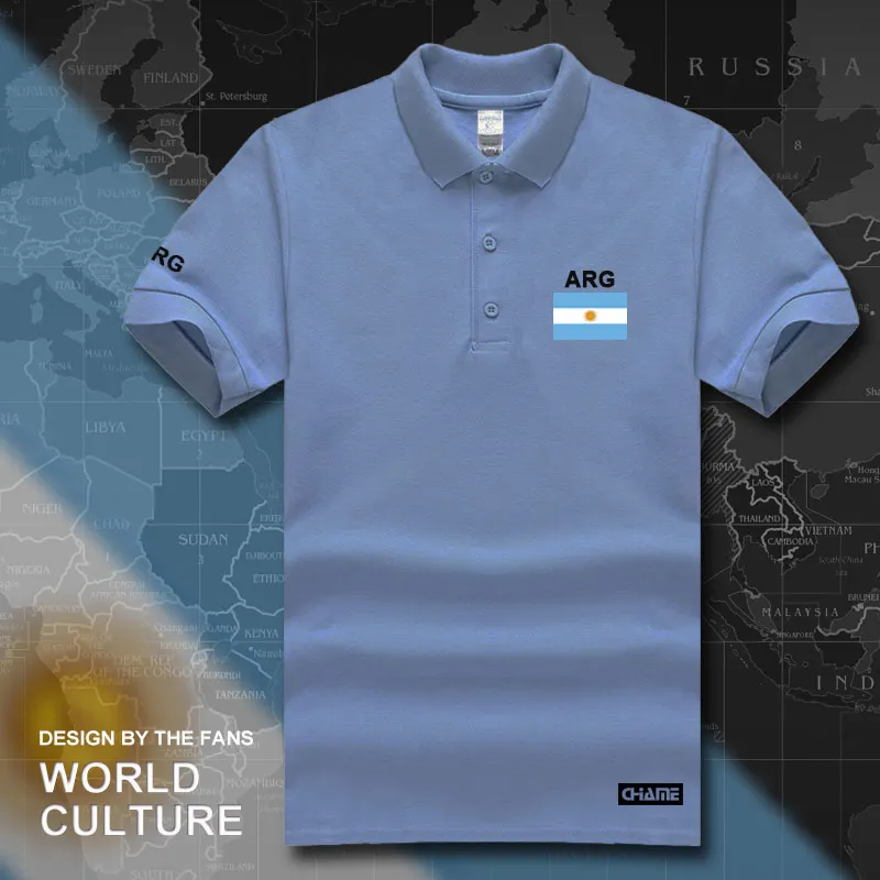 Argentina Argentine polo shirts men short sleeve white brands printed