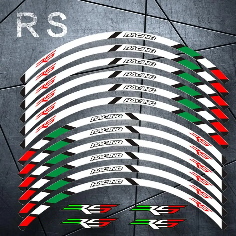 

New 12Pcs Thick Edge Outer Rim Sticker Stripe Wheel Decals For Aprilia RS