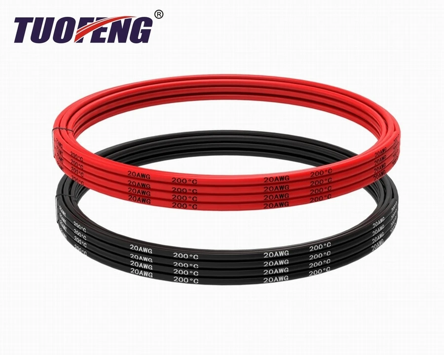 

20 AWG silicone wire black and red connecting wire stranded tinned copper wire resistant to high temperature
