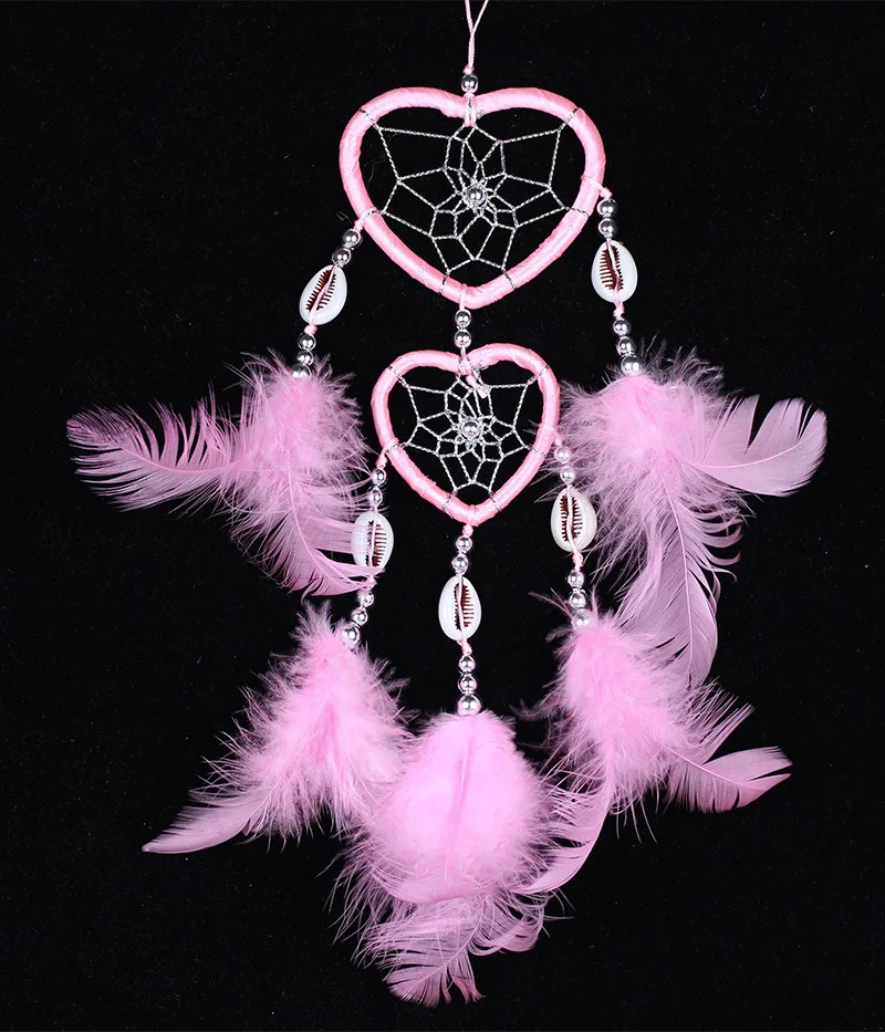

Wind Chimes & Hanging Decorations Sweetheart Dream Catcher Feather Handmade For Wall Hanging Decoration