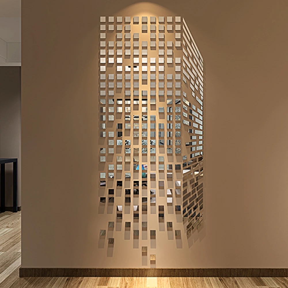 3d Glass Mirror Tiles Wall Sticker Square Self Adhesive Stick On DIY Decor new 3d Glass Mirror Tiles Wall Sticker Square Self Adhesive Stick On DIY Decor new
