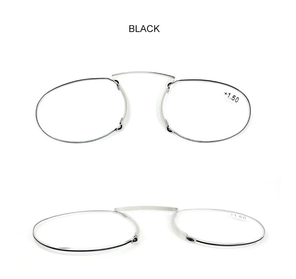 Зажим для носа, очки для чтения, мужские очки для дальнозоркости, женские тонкие очки, защита от УФ-излучения, чехол, легкий, легкий