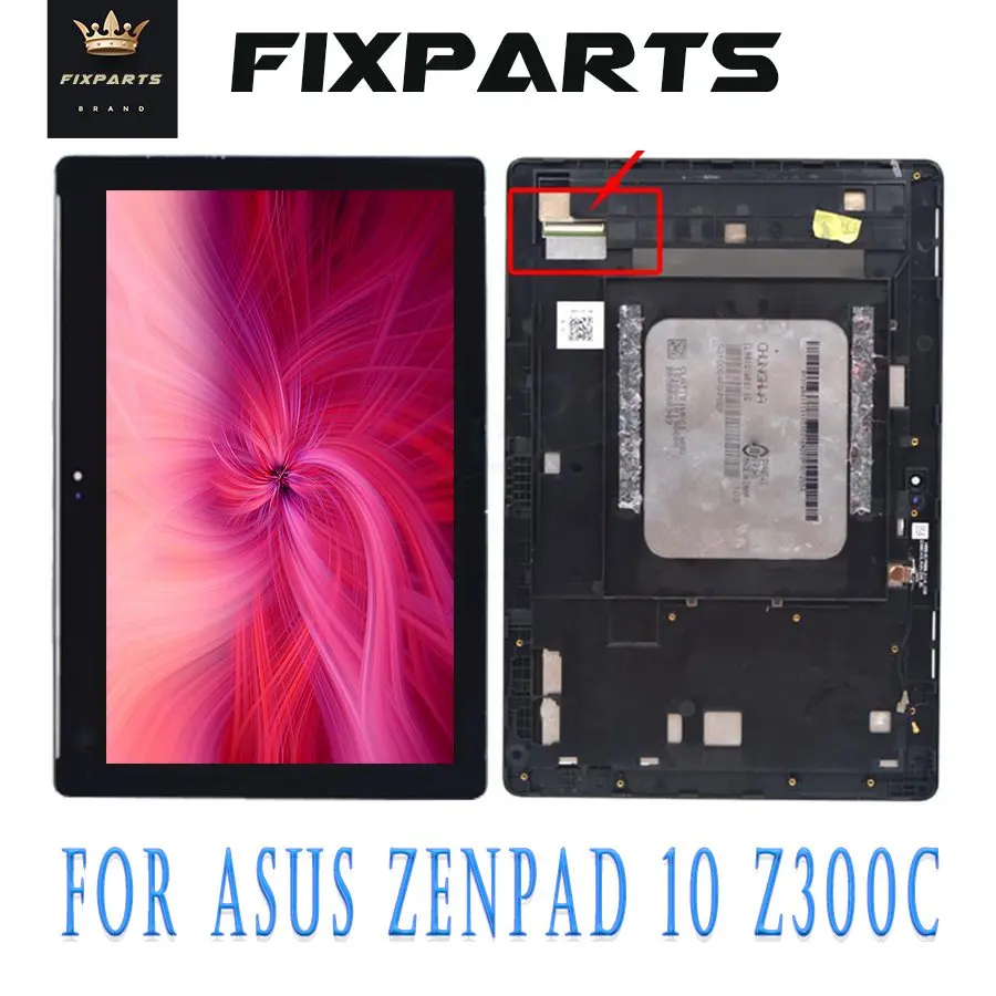 Черный 10 1 &quotЖК дисплей для Asus ZenPad Z300C ЖК кодирующий преобразователь сенсорного