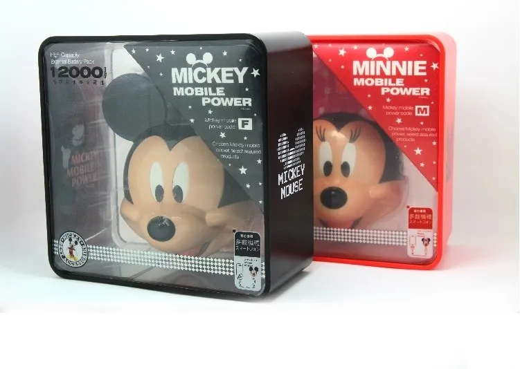 Mignon de bande dessine Минни Микки 12000 мАч Power Bank Маус Портативный batterie chargeur externe де secours|batterie