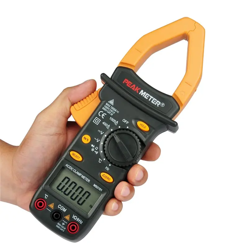 Официальный PEAKMETER PM2101 Авто Диапазон Цифровой AC DC ток Частота Клещи для измерения