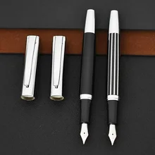 JINHAO бренд 051 черная полоса металлические перьевые чернила ручка Canetas для каллиграфии канцелярские принадлежности подарок студентам 1934