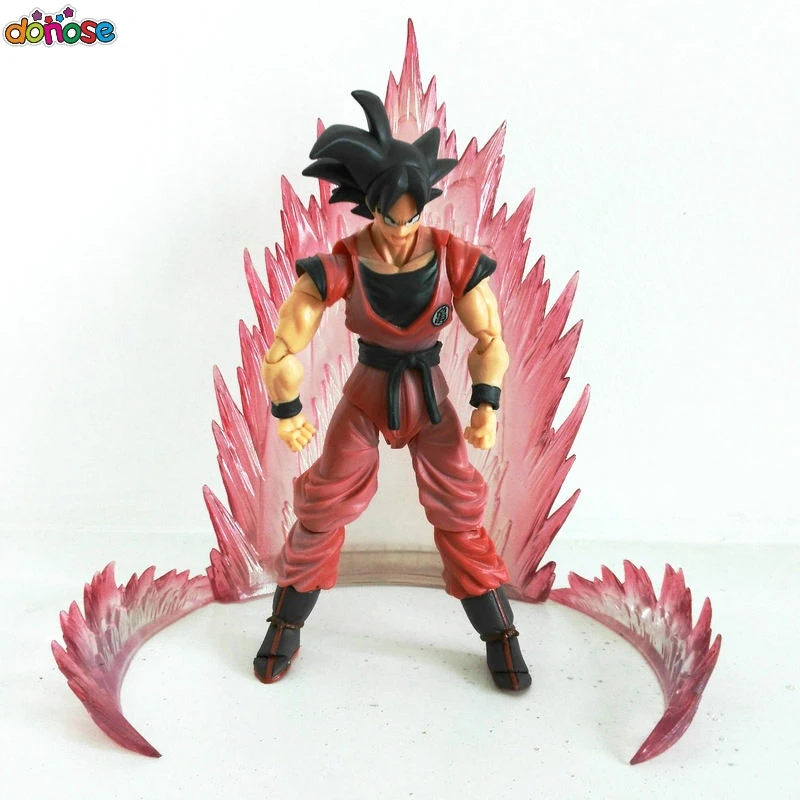 Tamashii Nations Dragon Ball Z  Action Figure SDCC 2017 Exclusive S.H. Figuarts Goku Kaiohken Figure Collection Model Kids Toy