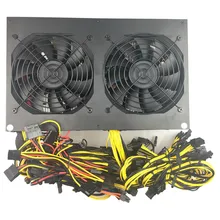 3300 Вт PC Питание 12 GPU 6 + 2PIN горно Miner машины 84-264 В 110 В 3300 добыча питание 1050ti Пико БП компьютера Мощность
