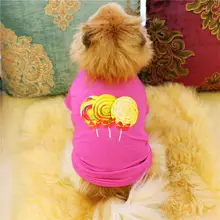 Футболка для питомцев, собак, щенков, летние футболки леденец, маленькая собака, кошка, Одежда для питомцев, жилет, футболка 3,8