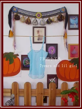 

Transparent thin belly danc vest top C916