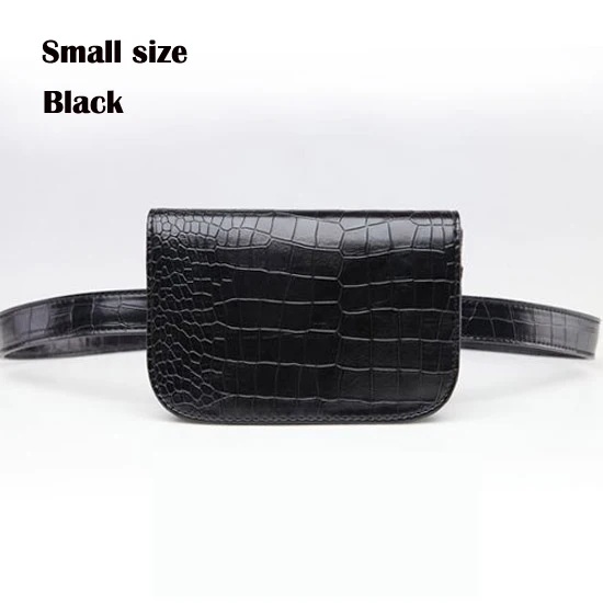 Mihaivina, модная Женская поясная сумка из кожи аллигатора, известный бренд, женская кожаная поясная сумка, поясная сумка, сумка для телефона - Цвет: black small size